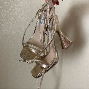 Steve Madden Gold Strappy Heels